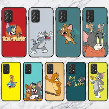 RUICHI Cartoom-Pisica-Tom-Mouse-ul-JERRYS Caz de Telefon Pentru Samsung Galaxy S10 S20 S21 Nota 10 20Plus Ultra Shell 2