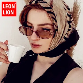 LeonLion 2021 Mici ochelari de Soare Retro Femei Roz Oval Ochelari de vedere Pentru Femei/Barbati de Brand Designer de Ochelari Doamnelor Lentes De Sol UV400 2