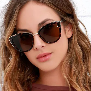 Femei de moda ochelari de Soare Cateye Tendință de Moda de Epocă Elegant Oval Doamna Ochelari de Soare de sex Feminin oculo de sol Nuante stil de Vara 3