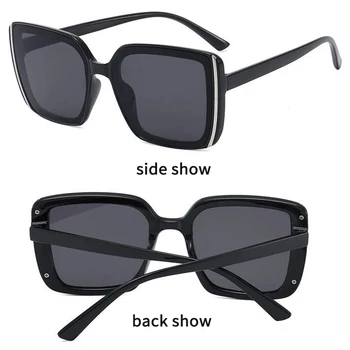 Q Mare Cadru de Formă Pătrată ochelari de Soare pentru Femei brand de Moda Designer de Stil Retro Multicolors Eyeware UV400 Lunetele de soleil 3