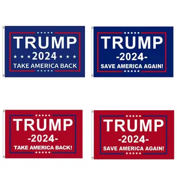 Donald Atuuri Banner Flag Pentru 2024 De Alegere A Președintelui Suport Trump 2024 Ia Steagul Americii Spate Pavilion Cu 2 Garnituri De Alama 3