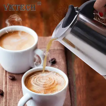 Aragaz Top Moka Ibric de Cafea din Oțel Inoxidabil Filtru italiene de Cafea Espresso Filtru de Instrument de Mocha Cafetiere 450/300/200/100ML 3
