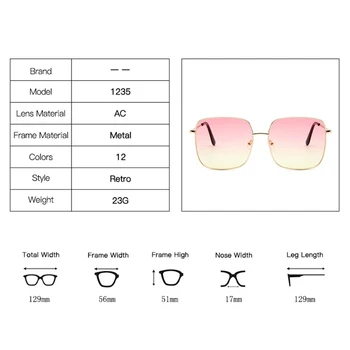 RBROVO 2021 Lux Pătrat ochelari de Soare pentru Femei Brand Designer de Ochelari Femei/Bărbați Retro Ochelari de soare Femei Vintage Gradient Oculos Feminino 4