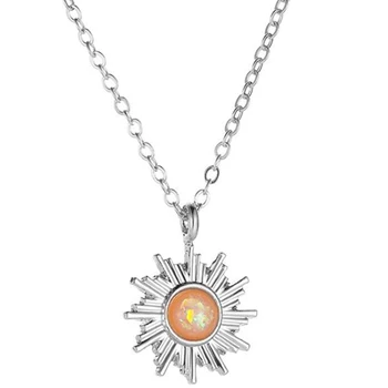 Simplu Opal Floarea Soarelui Pandantiv Clavicula Lanț Mic Soare Colier colier nou 2021 4