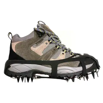 18 Dinți de Gheață Crampoane Anti-Alunecare Alpinism Prindere Pantofi Spike Crampon Acoperă Crampoane de Oțel Acoperire Antiderapante Pantofi U5S5 4