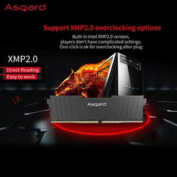Asgard PC DDR4 8GB 16GB 2666MHz 3200MHz Memoria Ram Pentru Desktop Cu Aluminiu radiator XMP2.0 Overclocking 4