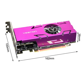 Yeston placa Grafica RX550-4G 4HDMI-Compatibil 4 Ecran Split Screen 4GB de Memorie/memorie GDDR5/128Bit 6000MHz VGA+ HD+DVI-D, Display Card 4