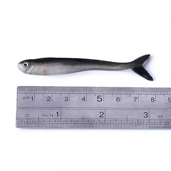 10BUC /Punga Woblere de Argint de Viteze Silicon Vierme Momeală de Pescuit Viermi de Pește Momeală Jig Cap Moale de Pescuit, Momeli de Pescuit Creveți 4