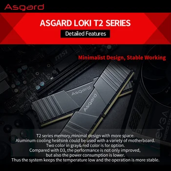 Asgard PC DDR4 8GB 16GB 2666MHz 3200MHz Memoria Ram Pentru Desktop Cu Aluminiu radiator XMP2.0 Overclocking 5