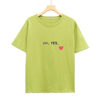 Plus Dimensiune S-3XL Harajuku Vara Tricou Femei de Moda, Dragoste, Oh, Da Tipărite Drăguț T-shirt Femei Tee Topuri Casual Femei T-shirt