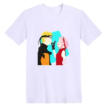 Doamnelor Moda Casual Top Naruto de Imprimare de Moda Cuplu cu Maneci Scurte T-shirt Graphic T Shirt Y2k Topuri Femei de Îmbrăcăminte
