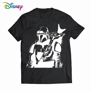 Disney Mandalorian Bărbați Femei T-shirt bumbac grafic t shirt de Vara cu maneci Scurte tee copilul yoda tricou tricou femei Top