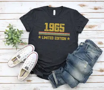 Vintage 1965 T-shirt a 56-a aniversare tricou / ziua de nastere personalizate idei de cadouri bumbac gât rotund Unisex
