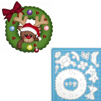 Noi Bucuria Ghirlanda om de Zăpadă, Pom de Crăciun Clopot Sania Elan de Tăiere de Metal Moare de Crăciun Animale Pentru DIY Scrapbooking Card Decorative
