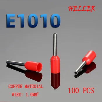 100buc cablu E1010 izolat cablul de terminale ET1.0 pătrat rece apăsați pin-ul de tip European 1-wire VE sertizare EV-10