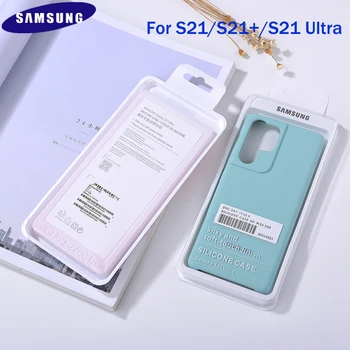 Lichid Original Silicon Caz De Telefon Pentru Samsung Galaxy S21 S21 Plus S21 Ultra Soft-Touch Proteja Capacul Din Spate De Lux Shell WithBox