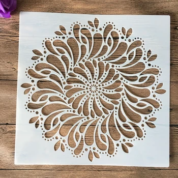 30 * 30cm soare Mandala DIY Stratificare Sabloane Pictura pe Perete Album de Colorat Relief Album Decorative Șablon pentru pereti