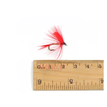 Wifreo 8PCS Dimensiunea #12 Red Scarlet Ibis Poate Zbura de Pescuit Păstrăv Muste Uscate Pot Zbura
