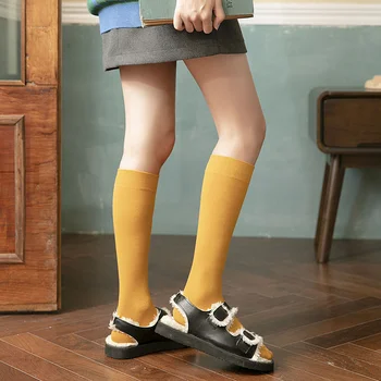 SP&CITY Japonia Moda Vintage Șosete Lungi de Bumbac Femei Ins coreean Solid Colegiul Picior Ciorapi de Toamna Colorate Harajuku Ciorap
