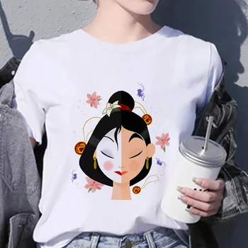 Tineret Mulan Grafic WomenT-tricou Modern Princess Tricou Modern, Casual, cu Maneci Scurte de Înaltă Calitate desen Animat Marca Disney Tshit