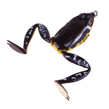 Simulare Ray broasca Momeli de Pescuit 5cm Apa Sistem Dublu Cârlig Negru Momeală de Pește Puternic Nada Momeala Plutitoare de Apă din Cauciuc Frog