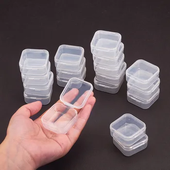 Plastic capac transparent capac sac de bijuterii cutie de ambalaj decor cutie de depozitare accesorii bijuterii cutie organizator bijuterii ambalaje 1