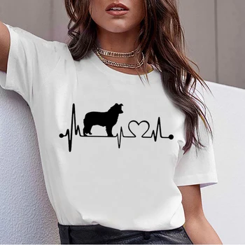 Femei Tricou Femei Bull Terrier Rottweiler Kawaii, Beagle, Border Collie Malinois Amuzant tricou Drăguț Ogar Greyhound Tricou 4